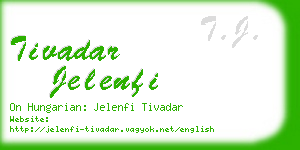 tivadar jelenfi business card